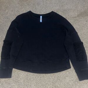 Fabletics XS Black Sweatshirt